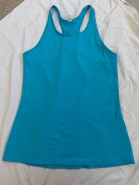 Under Armour HeatGear Turquoise Racerback Athletic Tank Top Medium